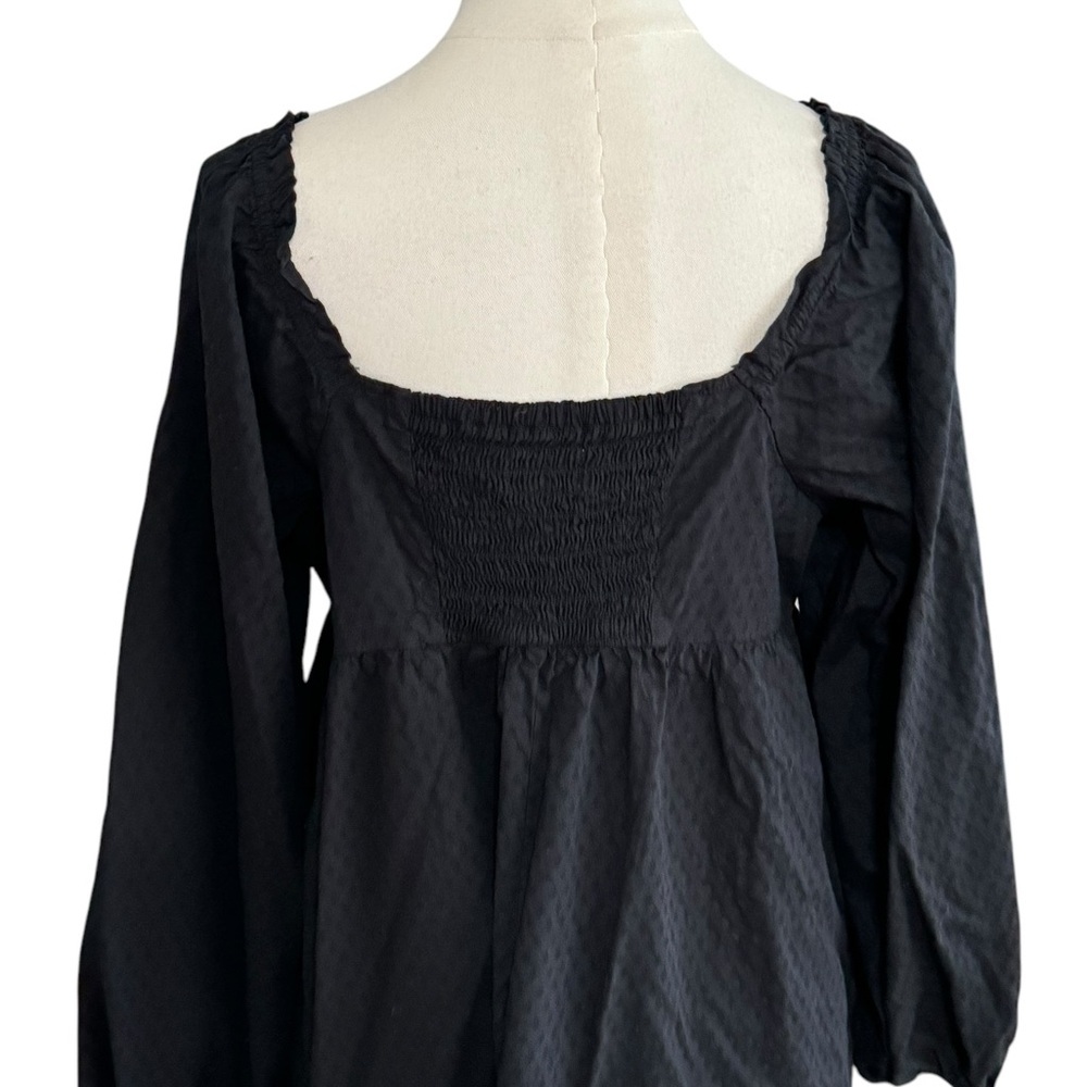 Universal Thread Black Puff Sleeve Mini Shift Dre… - image 3